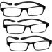 The Reading Glasses Company Black Neck Readers Value 3 Pack Men Women Spring Hinges RRR20-1 +1.50 +1.50 Diopter Black