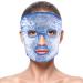NEWGO Cooling Eye Mask Hot & Cold Therapy Gel Beads Face Cold Mask for Migraine Relief Puffy Eyes Sinus Pain Acne Headaches Spa Face Puffiness Dark Blue