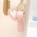 Mini keychain with lipstick case heart-shaped lipstick case mirrored lipstick holder travel keychain - Buy Online on GoSupps.com
