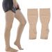Knee Long Compression Stockings 23-32 mmHg for Varicose Veins & Edema - Supportive Nursing Stockings for Men & Women (4XL) - Buy Online on GoSupps.com