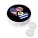 Uruguay US Flag Contact Lens Travel Kit Portable Cute Contact Box with Mirror for Daily Outdoor