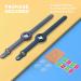 VEGO Kids AirTag Bracelet 2+4 Pack: Silicone Watch Bands + Anti-Scratch Films in Dark Blue & Blue Gray - Buy Online on GoSupps.com