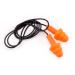 Mivos 200 pairs of reusable hearing protection earplugs in a display - waterproof and soft silicone earplugs with cord - noise reduction 32DB for optimal hearing protection 200 pairs in a hinged display