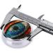 Giant Eye Portable Metal Pill Box - Round Mini 3-Compartment Travel Organizer for Small Pills - Buy Online on GoSupps.com