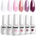 Vishine Gel Nail Polish Set - White Pink Nude Rose Trend Nail Gel 6 Colors - Soak Off Gel Polish Nail Art Home Gel Manicure Kit - Buy Online on GoSupps.com