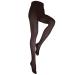 NuVein Compression Pantyhose 15-20 mmHg Support Women's Sheer Nylon Hosiery Tights Closed Toe Black Petite Petite Black