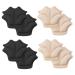 Didiseaon 4 Pairs Anti-Drop Half Size Mat Heel Protectors Heel Pads for Boots Heel Accessory Non- Slip Heel Pad Black Heel Urethra Sandals Women's Replaceable Sponge Adhesive