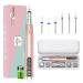 35000RPM Nail Drill Professional, Kredioo Rechargeable Portable Electric File with Twist Lock LED Screen Easy Efile Kit for Acrylic Nails Gel Polish Manicure Pedicure Salon Quality Rose Pink
