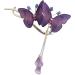 Lesunbak Butterflies Tassel Grab Clip - Elegant Hairpin & Clip For Women Rhinestone Tassel Hair Chain Chic Hair Accessories Nonslip Grip Embellished With Rhinestones For Daily Use Purple - Buy Online on GoSupps.com