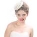 Elegant Light Beige Fascinator Hats for Women & Girls - Hair Clip Veil & Headband for Weddings Tea Parties & Cocktails - Buy Online on GoSupps.com