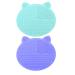 2-Pack Makeup Brush Cleaning Mat Cute Cat Ear Animal Design Silicone Portable Brush Cleaner Pad Washing Tools with Suction Cups US Patent Registered (Purple+Green)