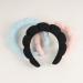 Spa Headband for Women with Triangle Powder Puff, Terry Cloth Fabric Hair Band - Black | Versatile Headband for Makeup, Skincare, Shower - Buy Online on GoSupps.com