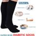 Econazole Bariatric Non Skid Diabetic Socks for Men and Women - Extra Wide XL (2 Pairs), Black - Buy Online on GoSupps.com