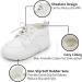 Baby Boys Girls PU Leather Anti-Slip Shoes 6-9 Months - White - Buy Online on GoSupps.com