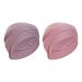 SING F LTD 2PCS Turban Cap Sleep Cap Beanie Headwrap Beanie Hat Headwear Soft Elastic Fashion for Women Hair Loss Curly Long Hair Pink Purple