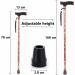 Walking Cane Portable Hand Walking Stick Walking Cane with Smooth Wood Handle Adjustable Walking Cane Lightweight and Stable Walking Stick Cane for Men & Women Canes for Seniors (Red) - Buy Online on GoSupps.com