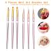 6PCS Nail Art Liner Brushes Set - UV Gel Acrylic Painting Pen with Rose Gold Handle - Buy Online on GoSupps.com