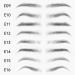 DKAF 3D Hair-Like Eyebrow Stickers - Waterproof & Natural Tattoo - 2 Pcs Brow Shaper Set - E16 - Buy Online on GoSupps.com