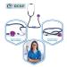 Buy Acoustic Stethoscope for Doctors & Medical Students - Lightweight Flexible Soft Sealing Ear Knobs - Blue - Ships Internationally - Buy Online on GoSupps.com