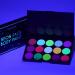 15 Colors Glow Neon Face Paint Water Activated UV Face Paint Neon Glow in The Dark Body Paint Washable Eyeliner Face Painting for Party Halloween Festival Rave