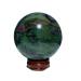 Natural Sphere Natural Gemstones Emeralds and Ruby Symbiotic Crystal Ball Hand Polished Spheres Quartz Decoration Gift 1pc (Color : 320-340g)