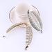LEORX Banana Fish Hair Clip Rhinestones Ponytail Hair Comb Hair Barrettes Rhinestone Locking Hair Clip for Women 4pcs (Gold Silver) - Buy Online on GoSupps.com