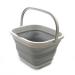 SAMMART 11L (2.9 Gallon) Collapsible Rectangular Handy Basket/Bucket (1, Grey) 1 Gray