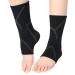 Milaiun ankle bandage adjustable ankle bandage for women/men comfortable ankle bandage right and left ankle. (1 pair/s) black without straps s