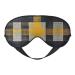 SSIMOO Yellow Gray Black Plaid Print Double-Sided Eye Mask Soft and Light Blocking for Enhancing Sleep Quality