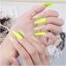 Nail art patches beautiful and fashionable nail patches finger decorations beauty decoration supplies frosted fluorescent yellow flame long ballet nails European and American style nail art produ 1 count (Pack of 1) Cblcy-18 - Buy Online on GoSupps.com