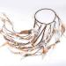 Bohemian Feather Hairband Indian Gypsy Headband with White and Brown Feathers - Festival Hippie Costume Accessory - Buy Online on GoSupps.com