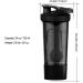 Artoid Mode 720ml Inspirational Protein Shaker Bottle - Twist & Lock Protein Box - BPA Free Black/Grey - Buy Online on GoSupps.com