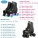 XUDREZ Shiny PU Leather High-top Roller Skates for Women Men - Crystal Pink Flash Wheels, Size 42 - Buy Online on GoSupps.com