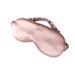 LULUSILK Mulberry Silk Sleep Eye Mask Blindfold with Elastic Strap Headband, Soft Eye Cover Eyeshade for Night Sleeping, Travel, Nap(Pink)