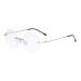 Eyekepper Frameless Reading Glasses Women - Round Rimless Readers Men Silver + 1.00 +1.00 Silver
