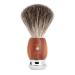 MHLE VIVO Pure Badger Shaving Brush | Chrome Plated Stainless Steel Handle | Luxury Shave Accessory for Men | Plum Wood