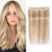 24" Clip in Hair Extension Human Hair One Piece #18/613 Ash Blonde&Bleach Blonde (50g)