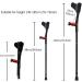 LINYUES Crutches 1 Pair Forearm with Open Cuffs Folding Aluminum Walking 10-Level Height Adjustable Ergonomic Handles Suitable for Men and Women Height 140-185Cm/Black (Blac - Buy Online on GoSupps.com