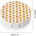 Happy Pizza Contact Lens Case | Portable Round Storage Box Kit with Mirror for Travel & Daily Use - Cute & Functional - Buy Online on GoSupps.com