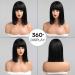 Haircube Short Bob Wig with Bangs for Women - Heat-Resistant Synthetic Fiber - Perfect for Parties Cosplay & Daily Wear (Black) #2091 - Buy Online on GoSupps.com