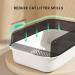 ZOOBERS Retro-Style Large Cat Litter Box with Anti-Splash High Sides Detachable Design Odor Control and Scoop Included (50x34x18 cm Or 20x14x7 inch Green) - Buy Online on GoSupps.com