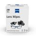 ZEISS Lens Wipes Lens Cleaner for Glasses Cameras & Binoculars Individually Packed Single Use Disposable Cloths in Sachets for Handy and Portable Spectacle Cleaning On The Go 200 Count (Pack of 1)