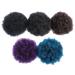 Buy Synthetic Puff Afro Curly Hair Extensions for Women - Black & Purple Short Hair Bun Drawstring Ponytail - 10 Pcs - Buy Online on GoSupps.com