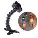 Pet Selfie Stick zosenda Flexible Dog Selfie Stick Rod Cat Photo Toy Accessories Multi-functional Smartphone Attachment Clip Treat Holder Dog Bath Toy (Black)