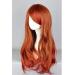 BGHJUE Orange Red Synthetic Long Wave Ombre Wig - Heat Resistant Middle Part Wig for Women - Buy Online on GoSupps.com