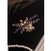 Kercisbeauty Gold Leaf Hair Comb with Blue Crystal Wedding Bridal Hair Piece Pearl Handmade Jewelry for Special Occasion - Buy Online on GoSupps.com