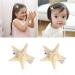 Handmade Natural Sea Star Hair Clips - Set of 2 | Cute Starfish Hair Pins for Girls, Kids & Women | Random Size - Buy Online on GoSupps.com