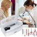 Gusnilo Sanitizing Tray - Nail Tool Sterilizer Box for Salon & Spa - Clear Lid, White - Buy Online on GoSupps.com