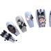 PN-014 Press-On Nails Lacquered 10 Pieces Reusable False Nails Y2K Pastel Goth Disc Crystal Stones Blue - Buy Online on GoSupps.com