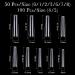 Extra Long Coffin Nail Tips  Clear Acrylic Nail Tips 550 Pcs Half Cover Artificial False Nails for Salons and DIY Nail Art with Box (9 Sizes) XL half cover - Buy Online on GoSupps.com